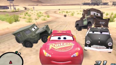 Disney Pixars Cars Movie Game - Crash Mcqueen 74 - Flying Ninja Sarge