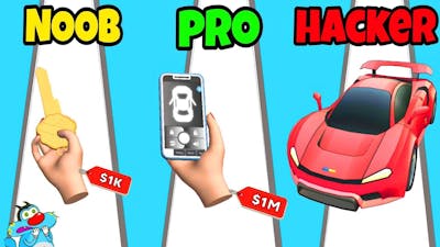 NOOB vs PRO vs HACKER | In Car Key Evolution Game | With Oggy And Jack | Oggy Game