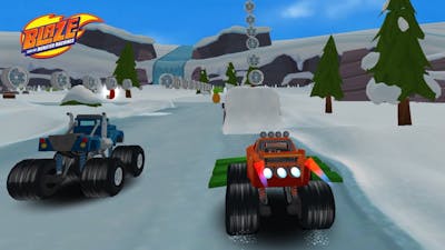 Blaze and the Monster Machines - Racing Game 🔥 SNOWY SLOPES Map! Help BLAZE in NEW RACE BATTLE!