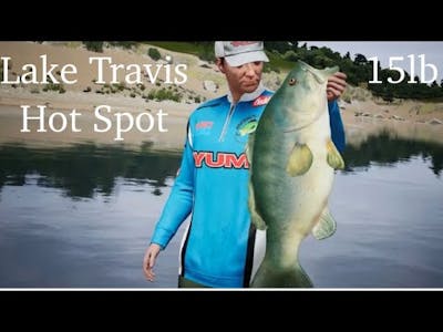 LAKE TRAVIS HOT SPOT 100% FISH SPAWNER. Fishing sim pro tour