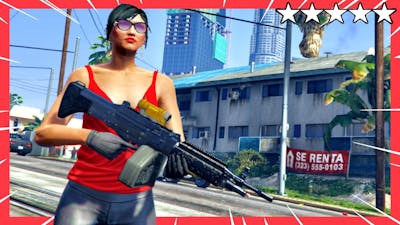 In GTA 5 - FIVE STAR RAMPAGE as Criminal + Wanted Level Escape (GTA V Funny Moments)