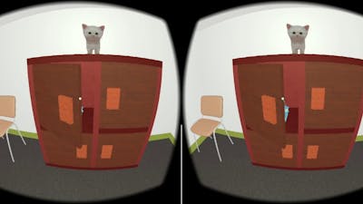 Playing a vr puzzle game
