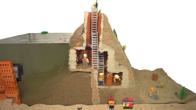 Dam Breach Experiment #10 - Sand Mini Bricks Dam