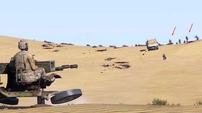 Heavy Calibre AA gun vs Rebels | MASSACRE | SAHARA MOD | ARMA 3: Milsim [Gameplay]