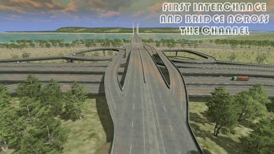 First Interchange and Bridge Across The Channel, Cities Skylines: Mopu Archipelago Series. Episode 1