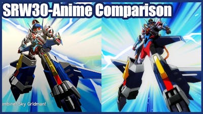 [SRW30] Gridman All Attack + Anime Comparison