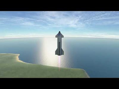 Starship Hop – Launch, Belly Flop, and Landing | Kerbal Space Program