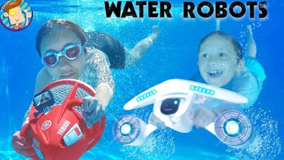 ROBOTS in WATER! Deep Sea Diving At Home! (FV Family Vlog)