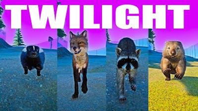 Twilight Animal Pack Speed Races in Planet Zoo the NEW Twilight DLC included Wombat, Raccoon etc