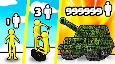 Can we Build a 99999+ MILLION HUMAN VEHICLE TANK? (Syncretism Fight)
