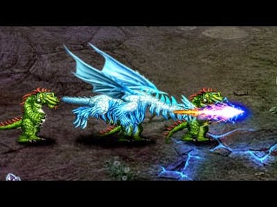 Dinosaurs and dragon ice waking up to fight - game play | Fort Conquer