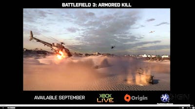 Electronic Arts SUMMER SHOWCASE LIVE BROADCAST Battlefield 3 Armored Kill Footage, August 8th 2012