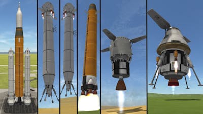 KSP: Fully Reusable SLS With No Parachutes In Kerbal Space Program!