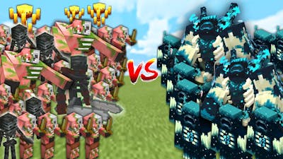 Extreme NETHER ARMY vs WARDEN ARMY in Minecraft Mob Battle