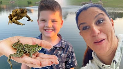 CALEB and MOMMY LOOK for FROGS and BUGS on our BACKYARD BUG HUNT!