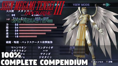 Shin Megami Tensei 3 Nocturne HD REMASTER - 100% COMPLETE compendium