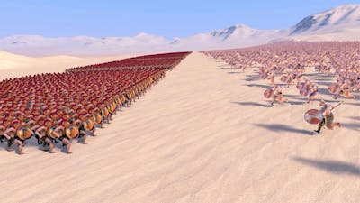 Confrontion Of Spartans And Vikings - Ultimate Epic Battle Simulator UEBS