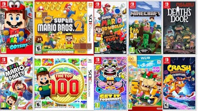 Nintendo Challenge: Mario 3D world, New Mario Bros 2, Mario Party, Minecraft - LEGO vs ORIGINAL