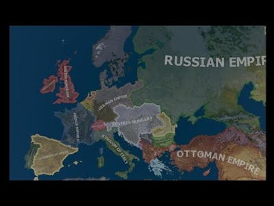 The Great War From 1911-1927 with 100 Million Casualties - WWI Hoi4 Timelapse