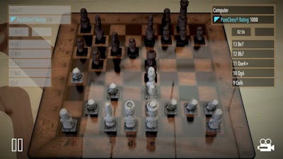 PURE CHESS GAME 10 GRAND MASTER LEVEL..USING THE EASTER ISLAND CHESS PIECES..WATCH  ENJOY THE GAME!
