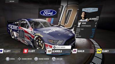 NASCAR 21: Ignition - Aric Almirola at Bristol (Pit Boss Patriotic)