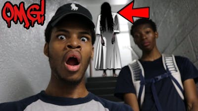 PLAYING THE CREEPY STAIR GAME *WE SEEN THE GIRL*