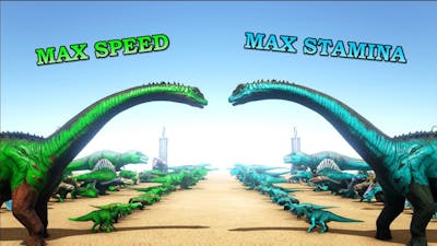 All Creatures (max speed) VS All Creatures (max stamina) | ARK Dinosaurs | Cantex
