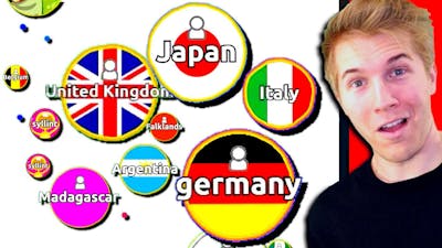 Invading Agario with only countries to recreate world history