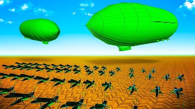 Green Army Men SUPER WEAPON Airships vs Thousands of BUGS - Home Wars - Army Men Bug Wars