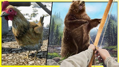 Using My Life Savings To Buy 1 Chicken - Big Game Bear Hunting - Medieval Dynasty