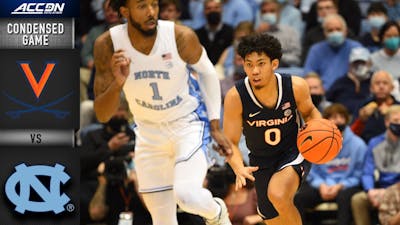 Virginia vs. North Carolina Condensed Game | 2021-22 ACC Men’s Basketball