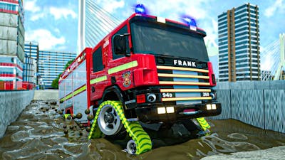 Fire Truck VS Mud Pit | Wheel City Heroes (WCH) Police Truck Cartoon