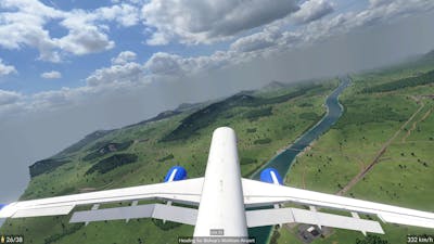Transport Fever 2 - Plane crashes into mountain and bounces off :)