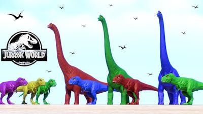 TRex Dinosaur Color Pack vs Herbivores in Dominion Biosyn Dinosaurs Fight Jurassic World Evolution