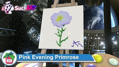 Pink Evening Primrose Painting Gameplay | SuchArt: Genius Artist Simulator