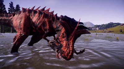 T-Rex VS Raptor Squad Awesome Killing Animation - Jurassic World Evolution
