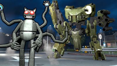 Robot Cartoon Cat vs Mech! – Garrys Mod Gameplay