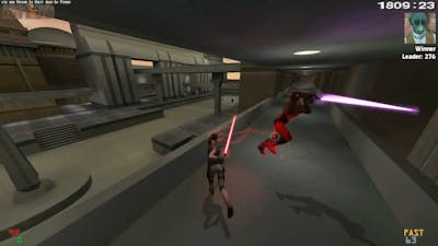 Jedi Knight II: Jedi Outcast: Destroyed a lightside noob 7 / -5 (gets mad and tries to doom, then...