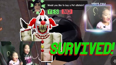 Tori - My 2 years old sister survived in Escape the Carnival Obby + Tip to trick the clown!