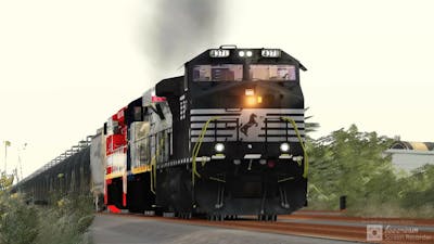 TS2021 NS Dash-9 With a Tanker Car Train with a Great K5LA