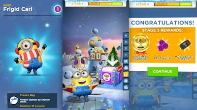 New minion Frigid Carl unlock | Event Christmas Camping completed - Minion Rush game minions