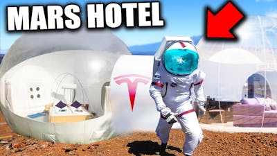 We Built A Mars Hotel For ELON MUSK (24 Hour Challenge)