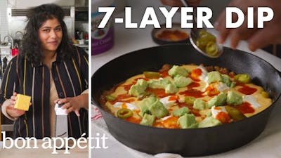 Warm  Cheesy 7-Layer Skillet Dip, Ready For Gameday | From The Test Kitchen | Bon Appétit