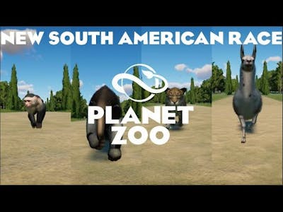 New South American Animal Race in Planet Zoo - Featuring Monkey, Giant Anteater, Jaguar and More!