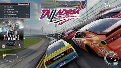 NASCAR Heat 4 Gameplay Talladega (4 Lap Quick Race)