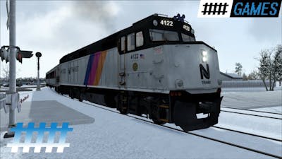 Train Simulator Cab Ride NJT F40PH-2CAT in Snow From Bay Head Jct. to Spring Lake Station