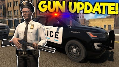 NEW COP SIMULATOR GUN UPDATE! - Flashing Lights Gameplay - Police Roleplay Sim