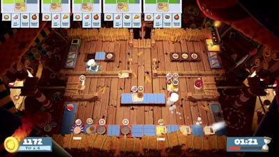Overcooked 2 - Carnival of Chaos 1-3 (2 players) Score: 2032