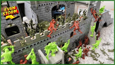 Lets Play! Plastic Army Men Vs Alien Warriors Base Defense