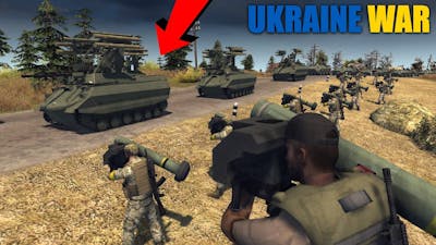 UKRAINIAN TROOPS ATTACKED A HUGE RUSSIAN URAN-9 CONVOY (MenOfWar2 Battle Simulation)